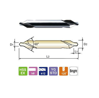 Mũi khoan tâm YG1 DV30 60 độ