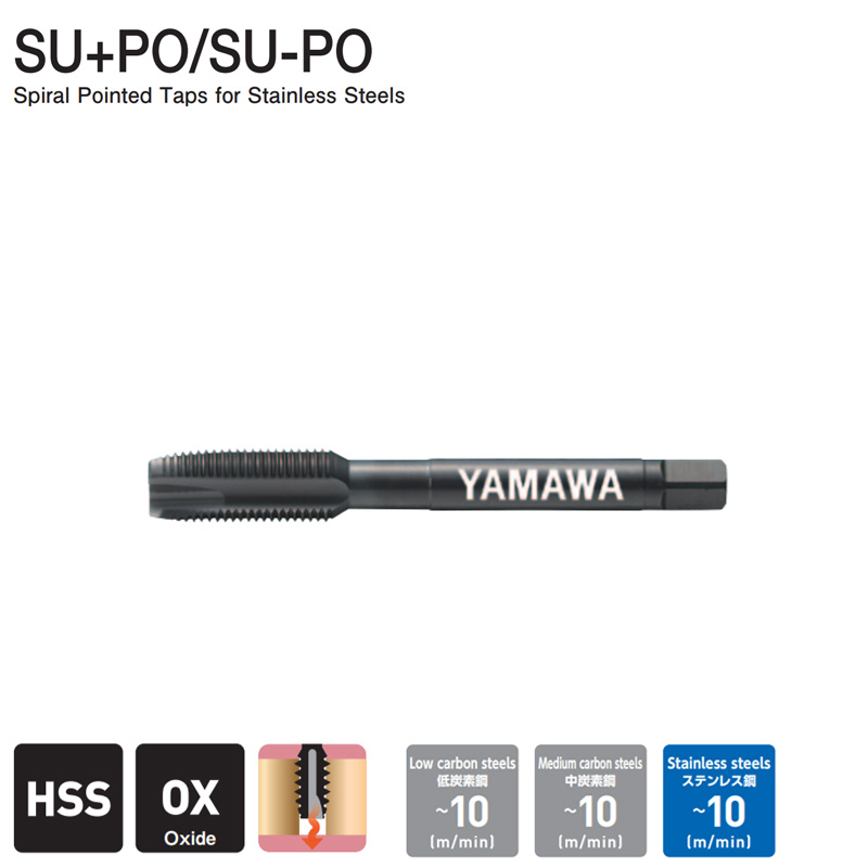 Mũi taro máy thẳng YAMAWA cho Inox SU+PO/SU-PO