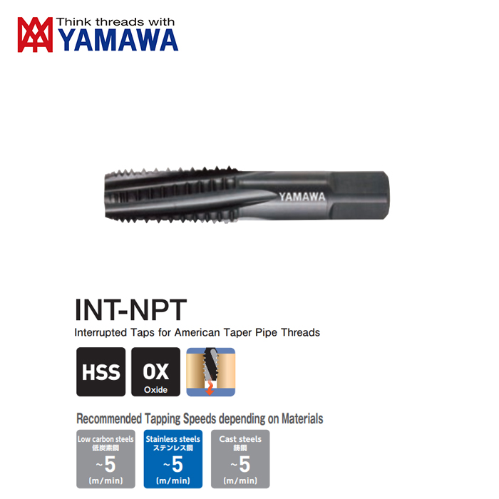 Mũi Taro Ren Gián Đoạn INT-NPT Yamawa Loại Ren Ống Côn Chuẩn Mỹ