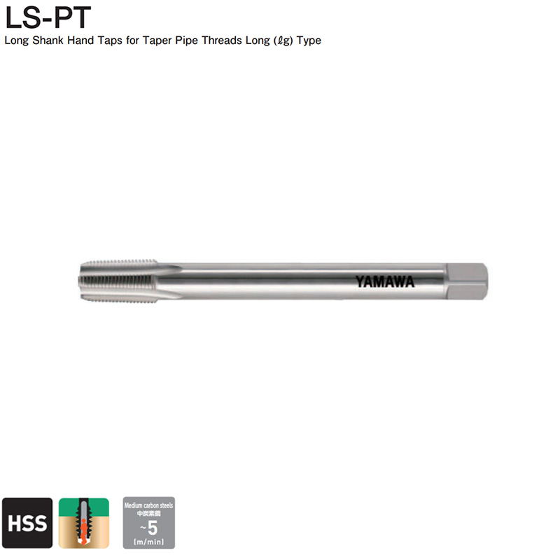 Mũi taro ren ống loại dài L10T02K LS 2 L-100 PT 1/8 - 28 YAMAWA