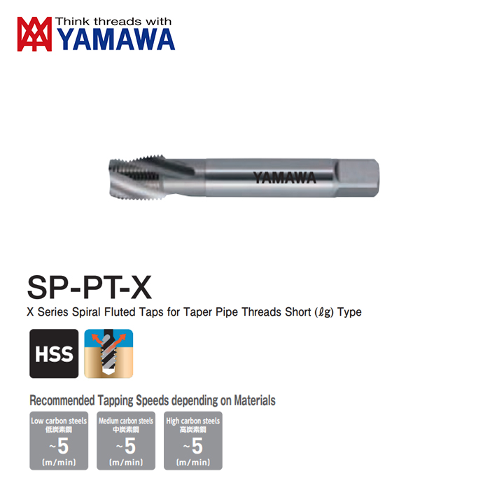 Mũi Taro Xoắn Cho Ren Ống Côn SP-PT-X Yamawa