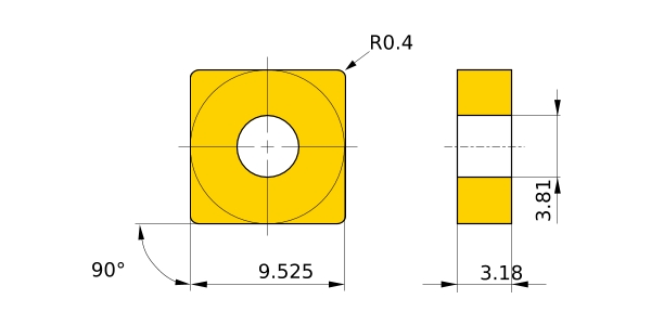 Mảnh dao tiện Mitsubishi SNGG..R/L