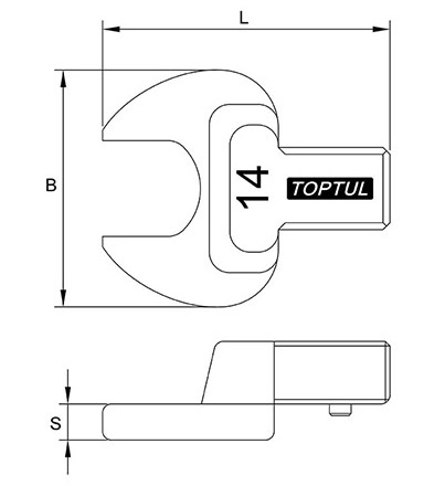 Đầu cờ lê lực miệng hở Toptul Series ANAK