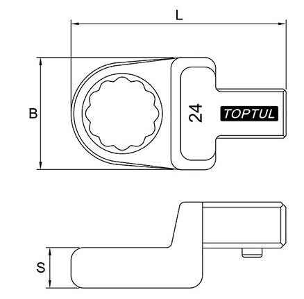 Đầu vòng cho cờ lê lực Toptul Series ANAR
