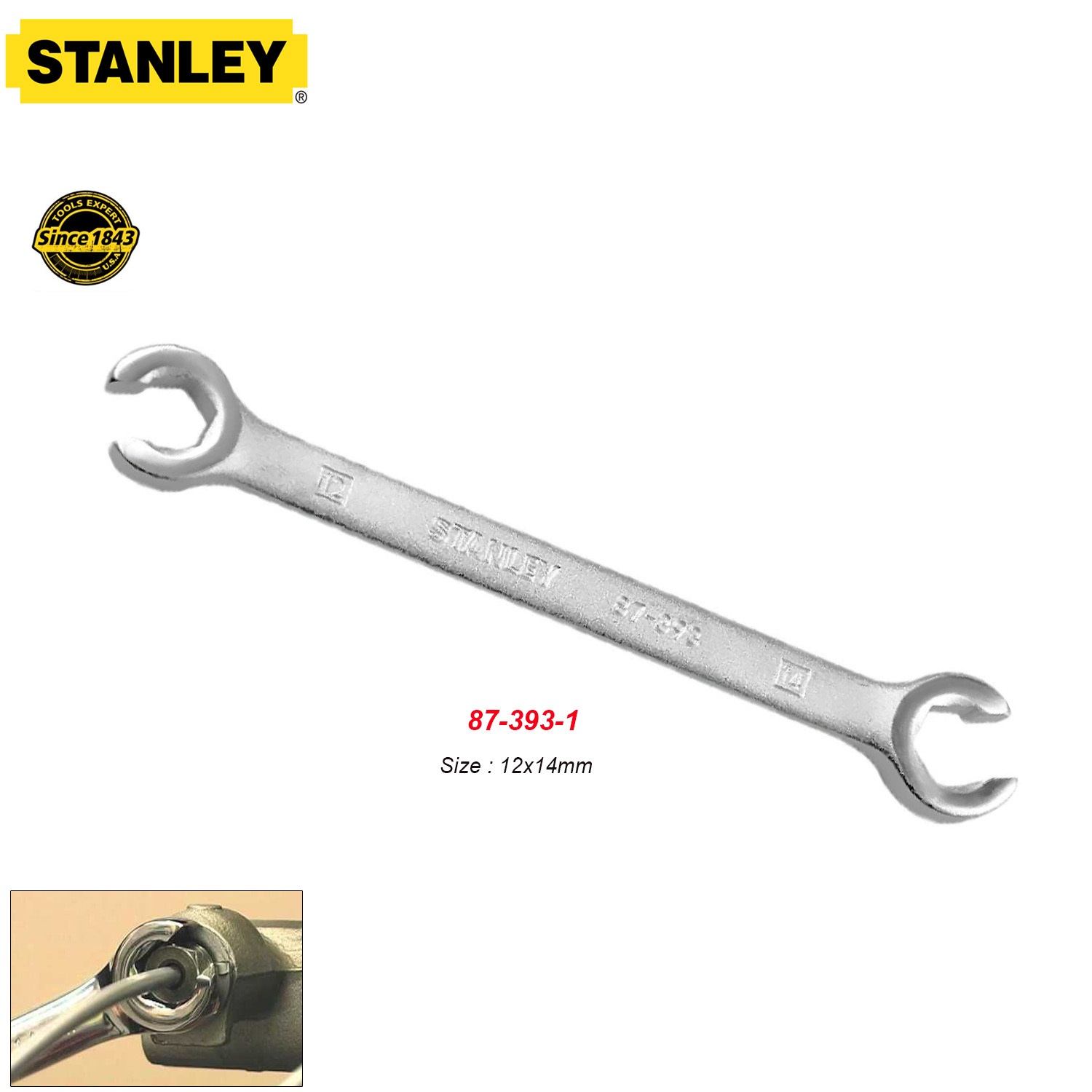 Cờ lê mở ống dàu- 12x14mm Stanley 87-393-1