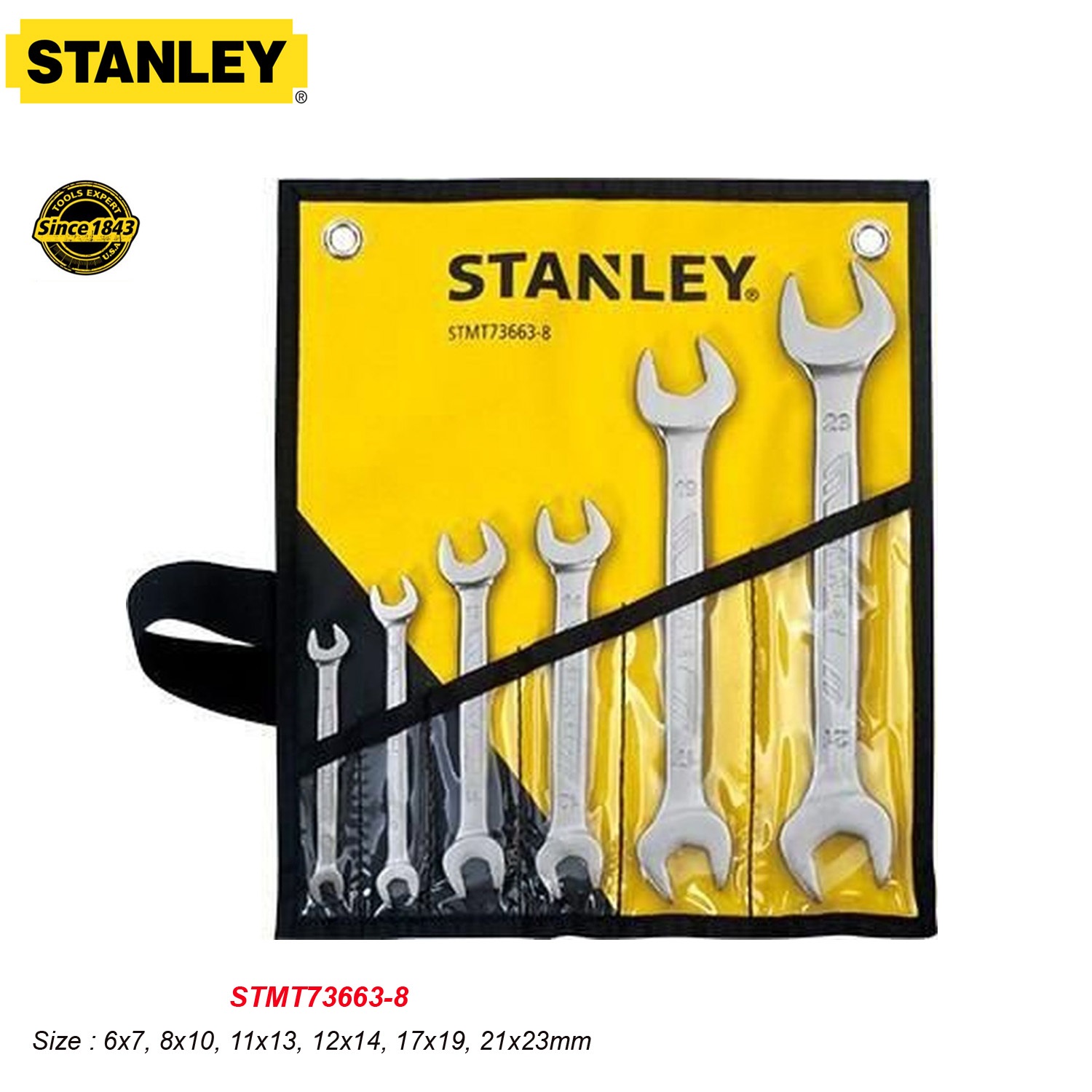 Bộ Cờ Lê 2 Đầu Miệng 6~23mm Stanley STMT73663-8