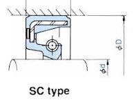 Bản vẽ kích thước phớt chặn dầu SC Oil Seal SC