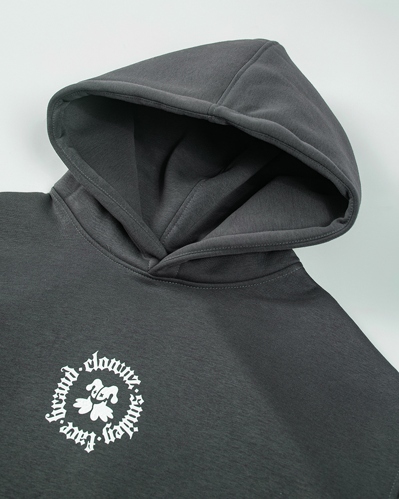 Grey smiley face hoodie Clearance