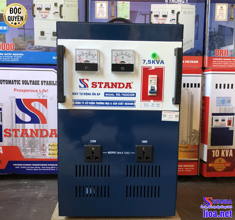 Tính năng của ổn áp STANDA 7.5KVA thế hệ mới 2021 siêu đặc biệt thông minh: