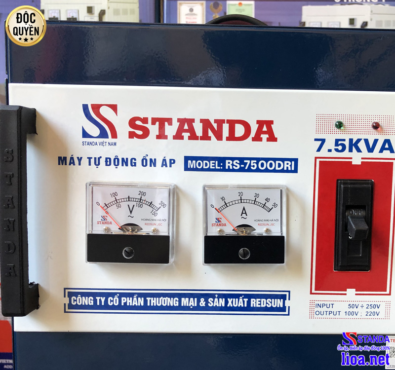 máy ổn áp 7.5KVA dải 50V -250V chúng ta không thể bỏ qua những tính năng đặc biệt như: