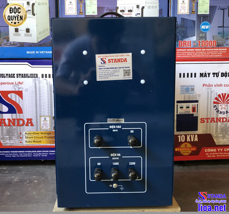 Standa 7.5KVA dải điện áp 90V thế hệ mới 2021 có tính thẩm mỹ cao