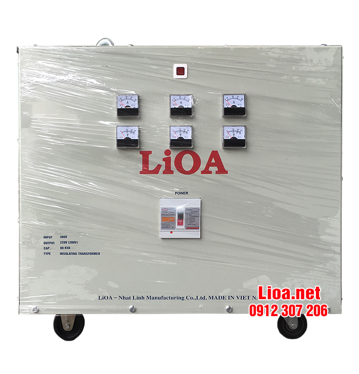 BIẾN ÁP CÁCH LY 3 PHA 80KVA