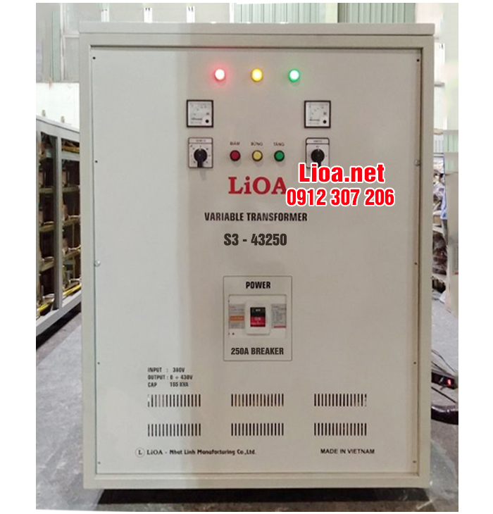BIẾN ÁP VÔ CẤP LIOA 3 PHA 165KVA-250A