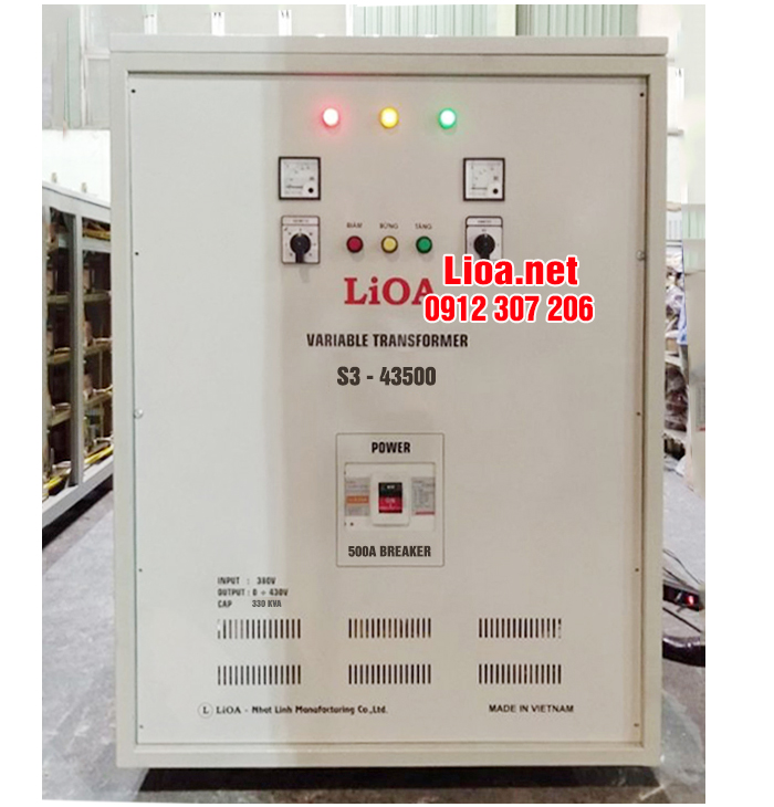 BIẾN ÁP VÔ CẤP LIOA 3 PHA 330KVA-500A