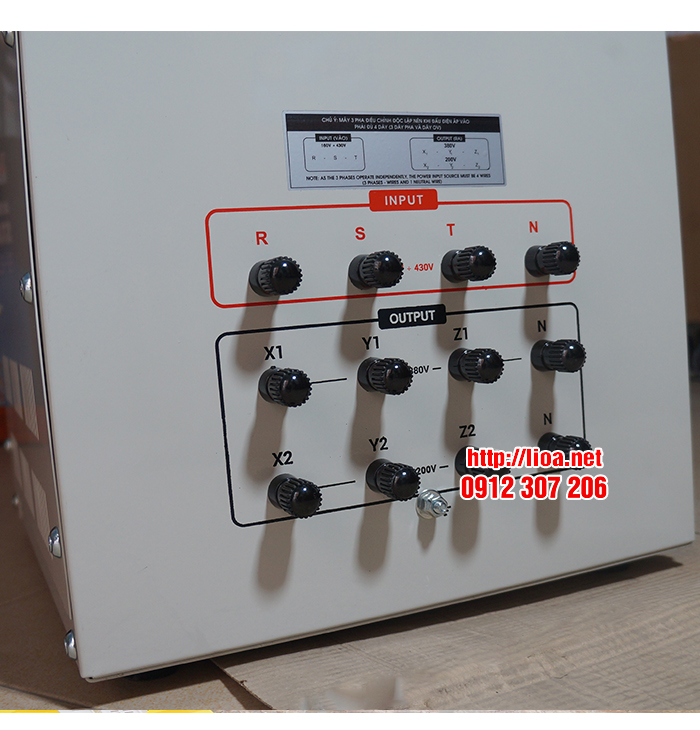 Đấu Nối Điện Vào Ra Lioa 15kVA 3 Pha