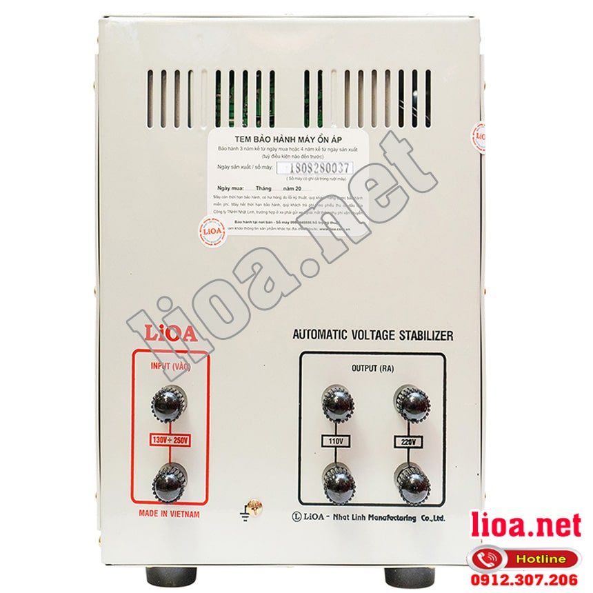 Kích thước ổn áp LIOA 5kva là bao nhiêu?