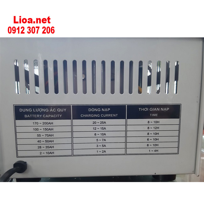 NẠP ẮC QUY LIOA BC18-30