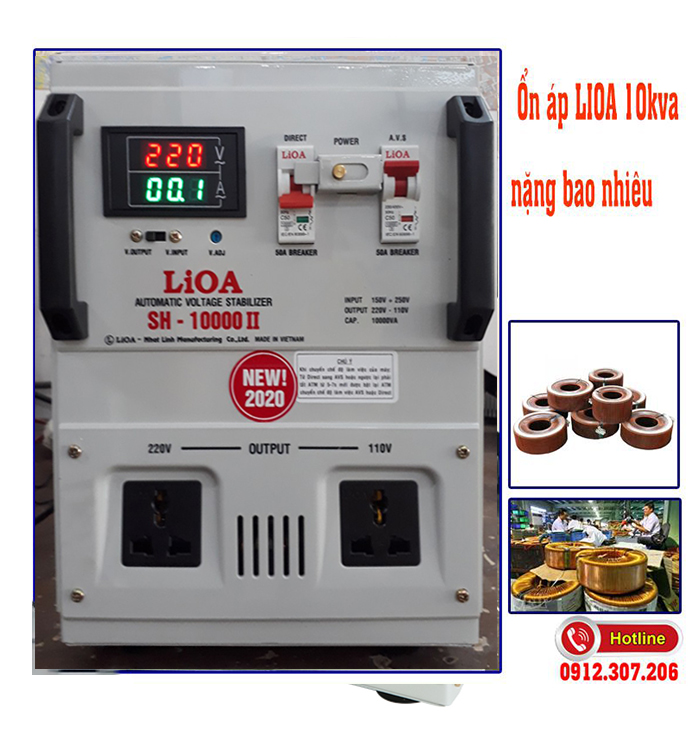 Ổn áp LIOA 10kva nặng bao nhiêu Giải đáp từ chuyên gia LIOA