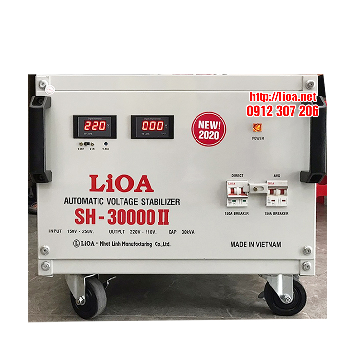 Ổn Áp LiOA 30kVA Dải 150V-250V
