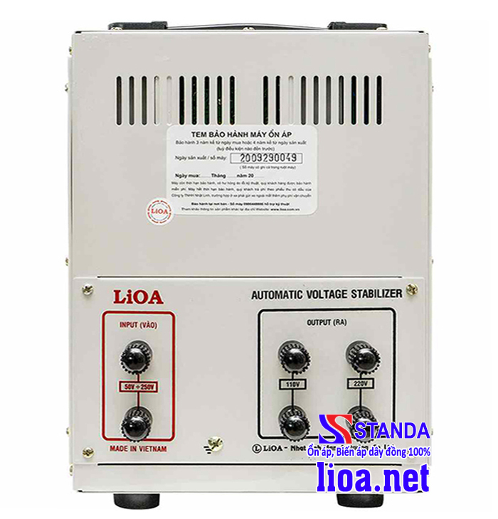 Ổn Áp Lioa 3kVA Dải 50V-250V