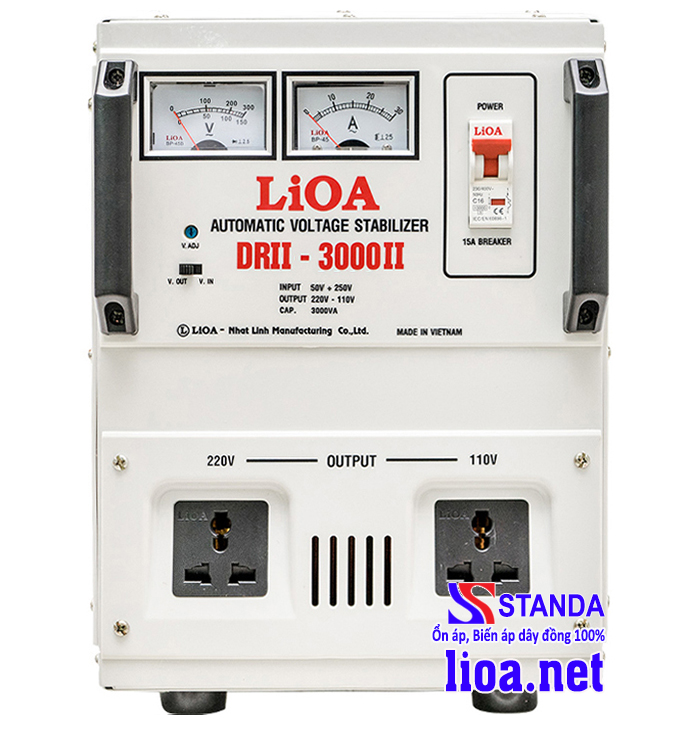 Ổn Áp Lioa 3kVA Dải 50V-250V