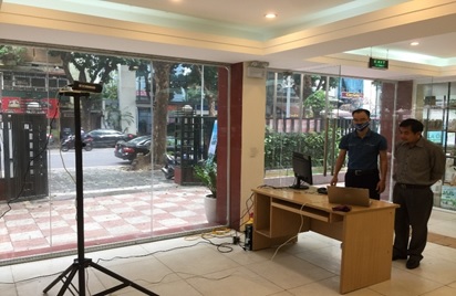 Triển khai lắp đặt hệ thống đo thân nhiệt tự động giúp cảnh báo, phát hiện sớm phòng ngừa dịch bệnh COVID - 19 tại Viện Ứng dụng Công nghệ