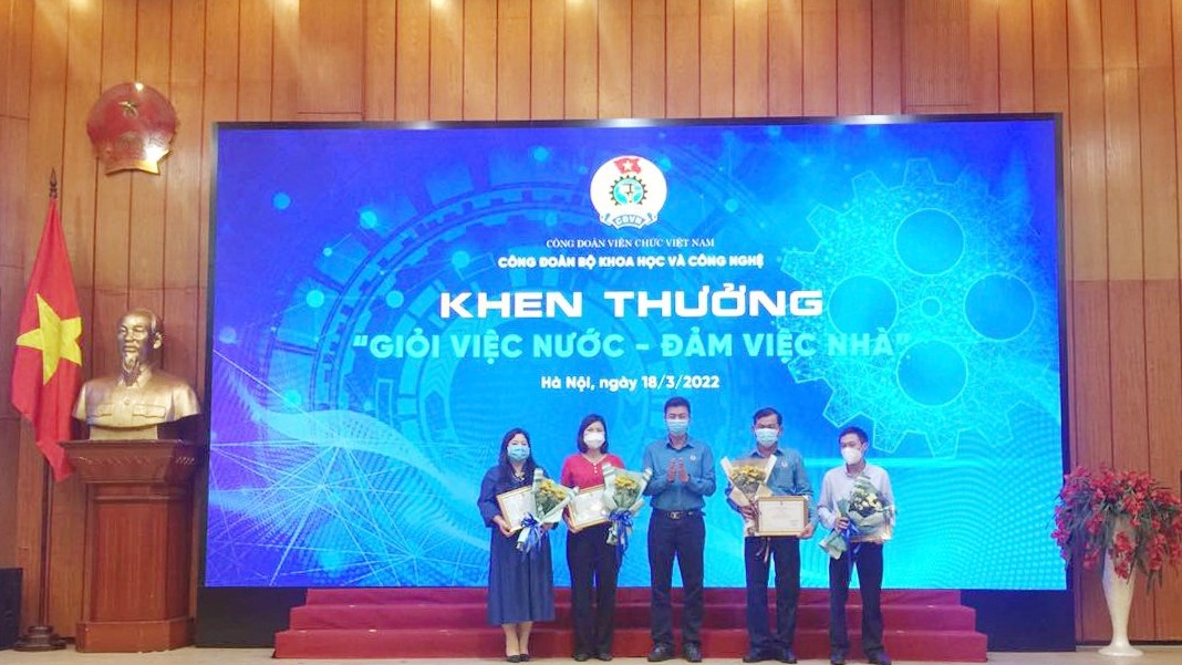 Công đoàn Bộ Khoa học và Công nghệ tổ chức Hội nghị tổng kết năm 2021, triển khai nhiệm vụ năm 2022 và tuyên dương 