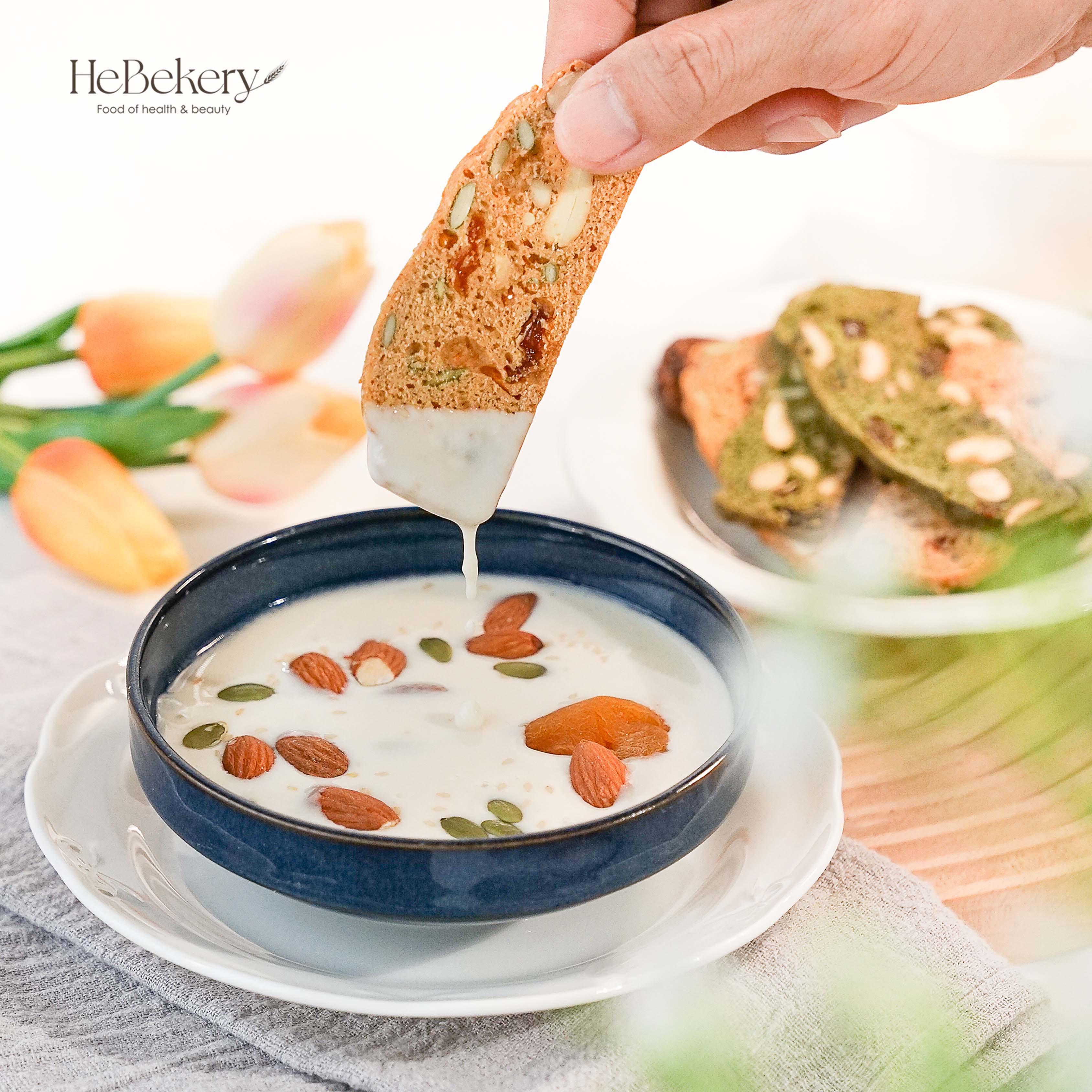 Bánh biscotti nguyên cám giàu dinh dưỡng