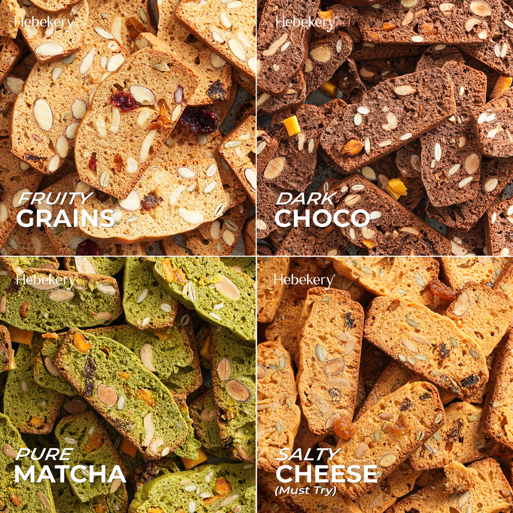 [Hộp 300gr] Biscotti Nguyên Cám Low Calories 4 Vị Bánh Ngũ Cốc Nướng Ăn Kiêng Lành Mạnh