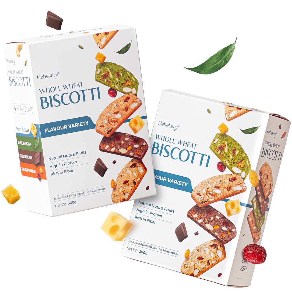 [Hộp 300gr] Biscotti Nguyên Cám Low Calories 4 Vị Bánh Ngũ Cốc Nướng Ăn Kiêng Lành Mạnh