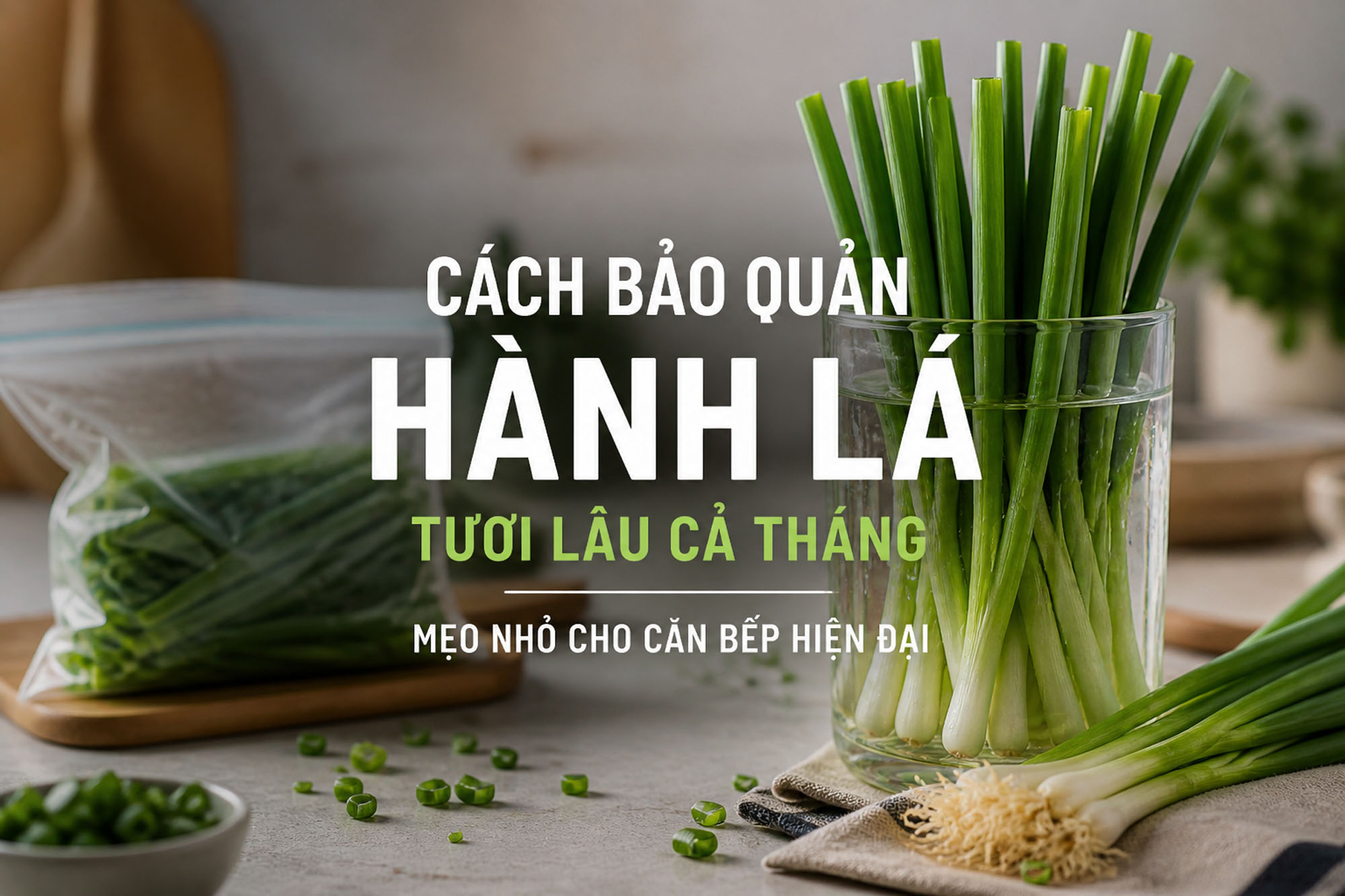 Cách bảo quản hành lá tươi lâu cả tháng: Mẹo nhỏ cho căn bếp hiện đại