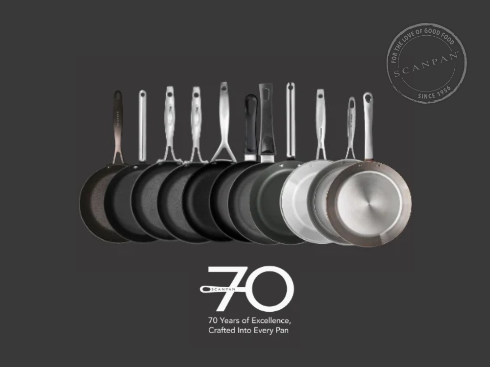 SCANPAN KỶ NIỆM 70 NĂM: TỪ MỘT CHIẾC NẮP NỒI ĐẾN ĐẾ CHẾ CHỐNG DÍNH KHÔNG PFAS ĐẦU TIÊN