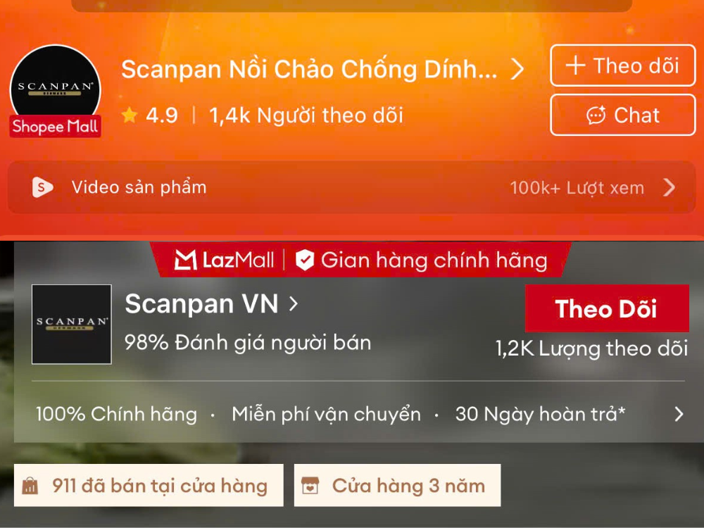 GIAN HÀNG SCANPAN VIỆT NAM ĐÃ CÓ MẶT TRÊN SHOPEE VÀ LAZADA