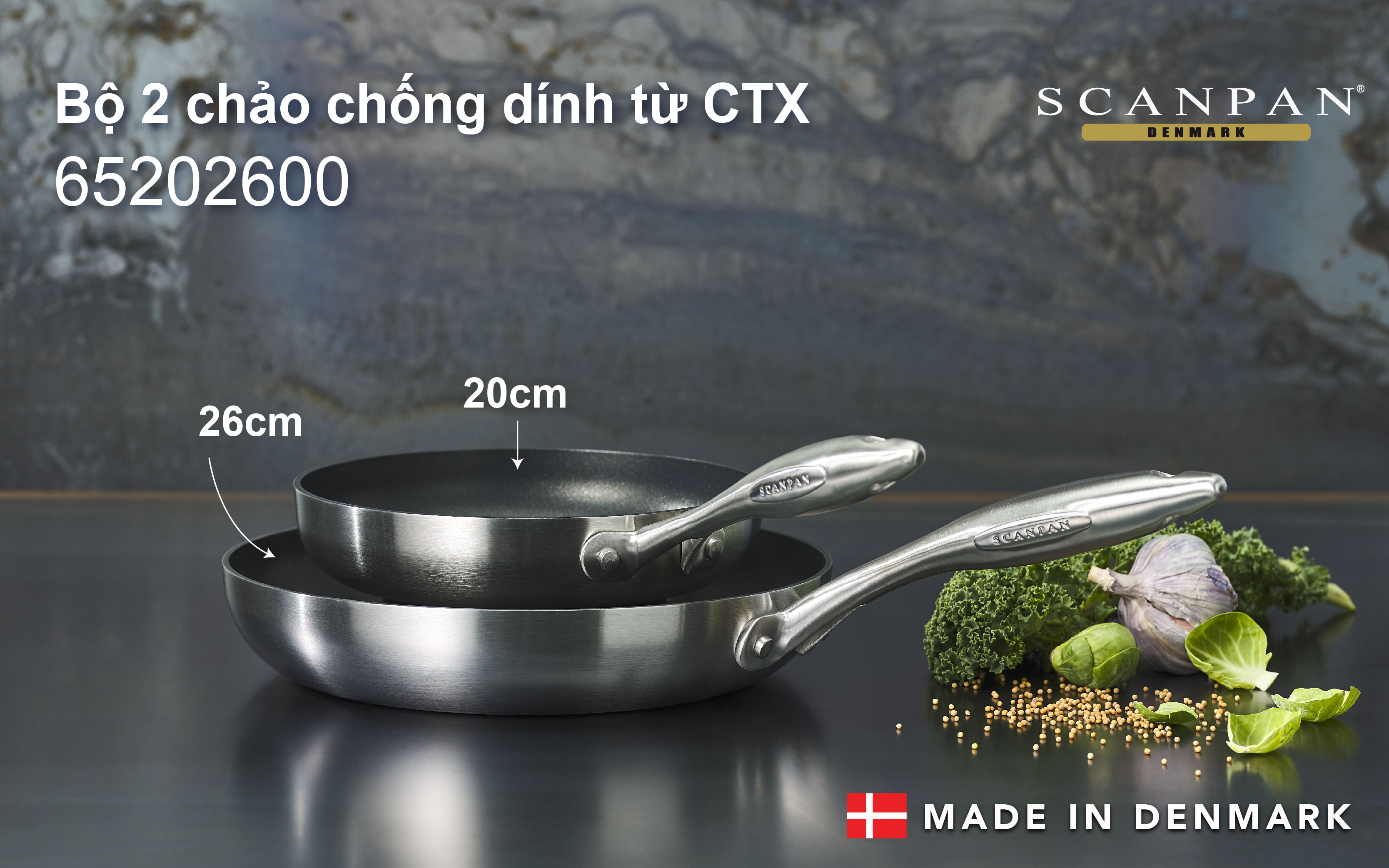 Review chi tiết bộ chảo chống dính scanpan CTX 20cm & 26cm đáy từ: trợ thủ đắc lực cho mọi món ăn!