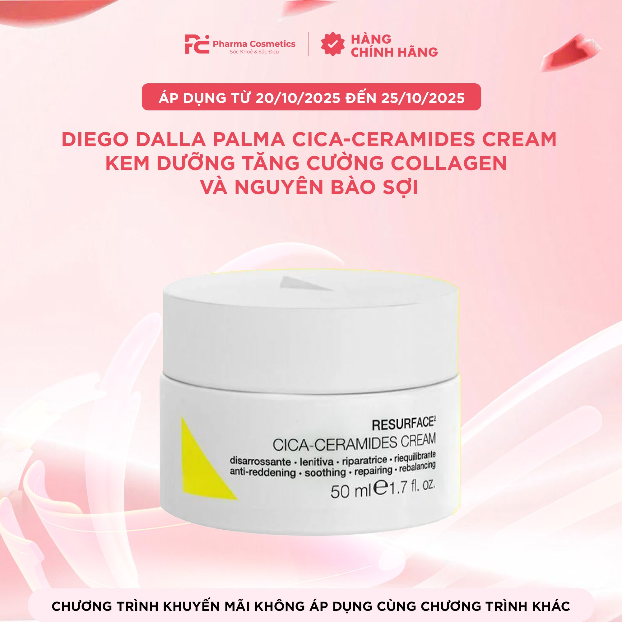 DIEGO DALLA PALMA CICA-CERAMIDES CREAM / KEM DƯỠNG TĂNG CƯỜNG COLLAGEN VÀ NGUYÊN BÀO SỢI