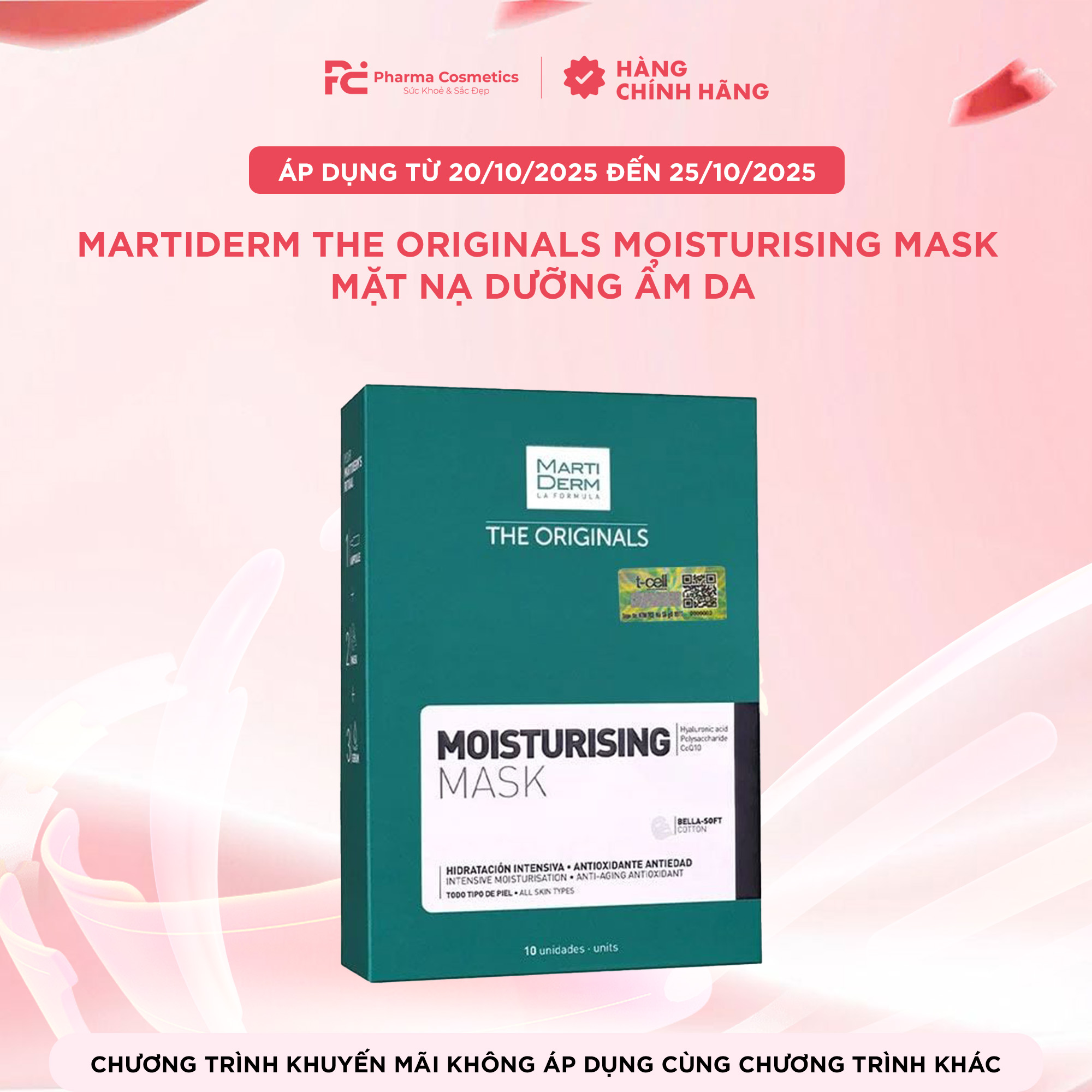 MARTIDERM THE ORIGINALS MOISTURISING MASK MẶT NẠ DƯỠNG ẨM DA