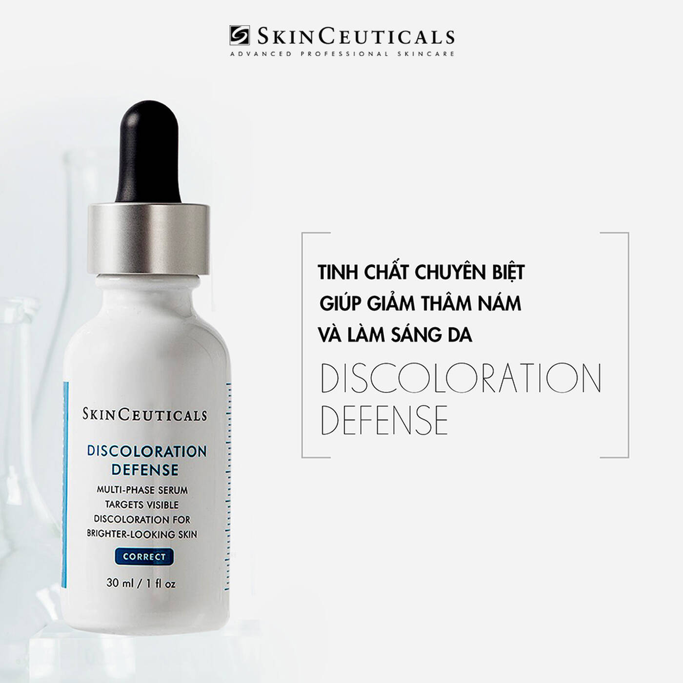 SKINCEUTICALS DISCOLORATION DEFENSE: Tinh Chất Giảm Thâm & Làm Sáng Da, Đều Màu Vượt Trội