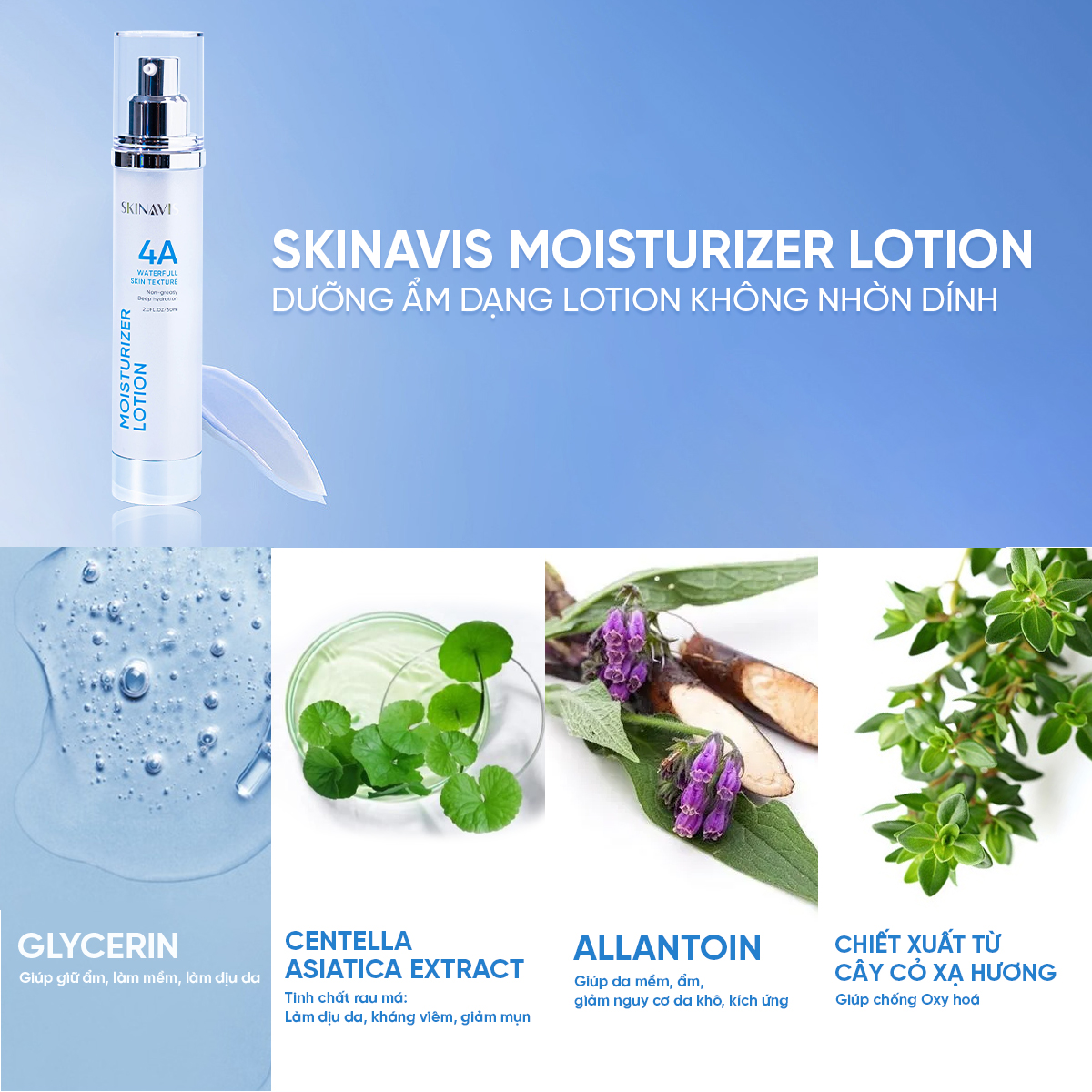 Skinavis Moisturizer Lotion: Dưỡng Ẩm Chuyên Biệt Cho Da Dầu Mụn & Cơ Địa Bít Tắc