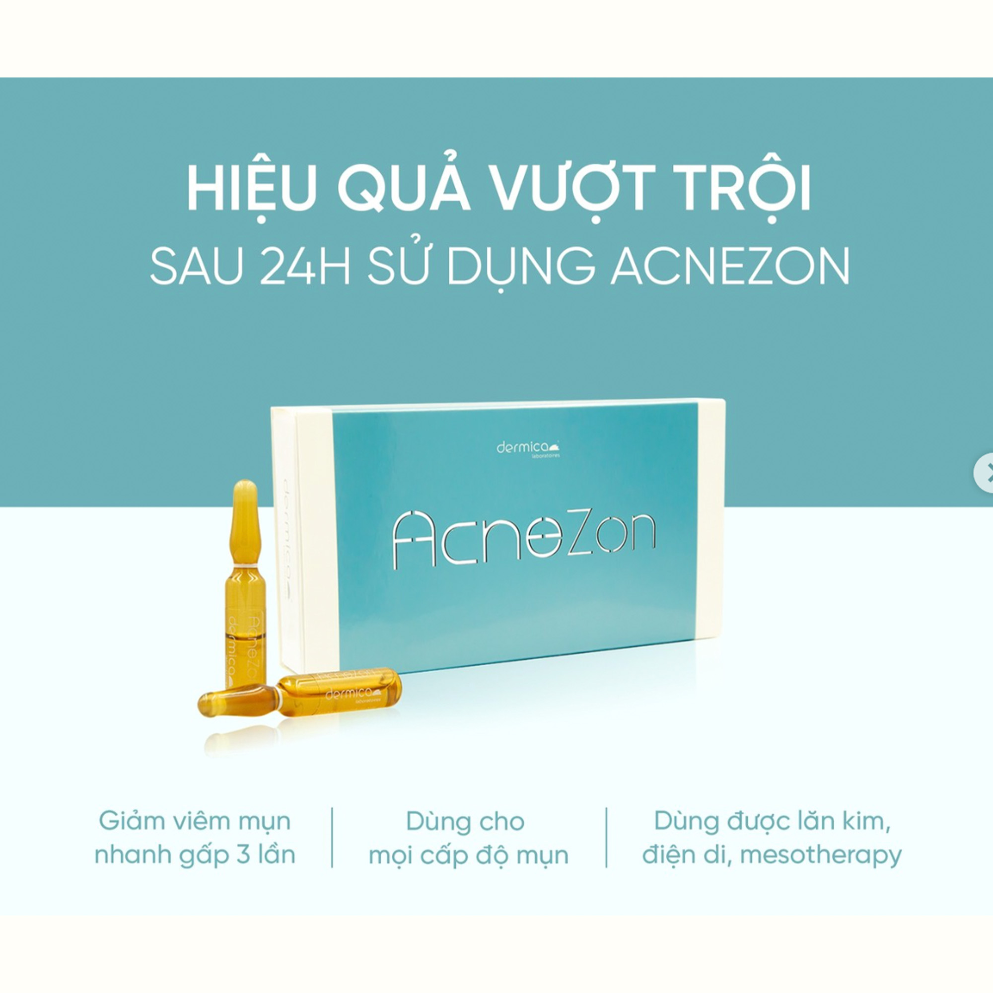 DERMICA ACNEZON: Giải Pháp Meso Tiêu Viêm, Ngăn Sẹo Mụn Cấp Tốc