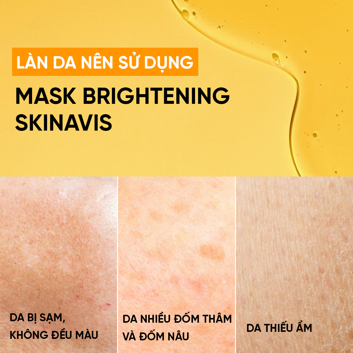 SKINAVIS BRIGHTENING MASK: Mặt Nạ Cấp Ẩm & Phục Hồi, Cho Làn Da Sáng Mịn Rạng Rỡ