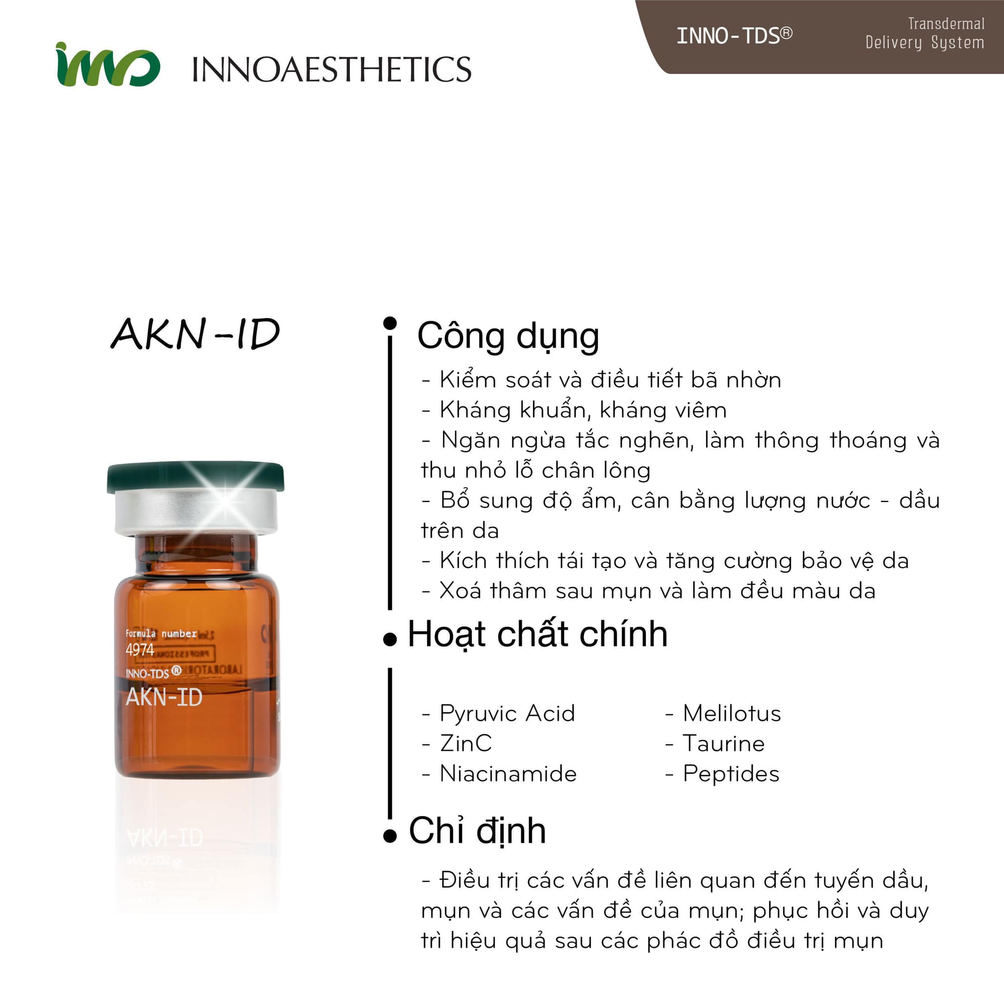 INNOAESTHETICS AKN-ID: Mesotherapy Đặc Trị Mụn và Da Dầu Hàng Đầu Châu Âu