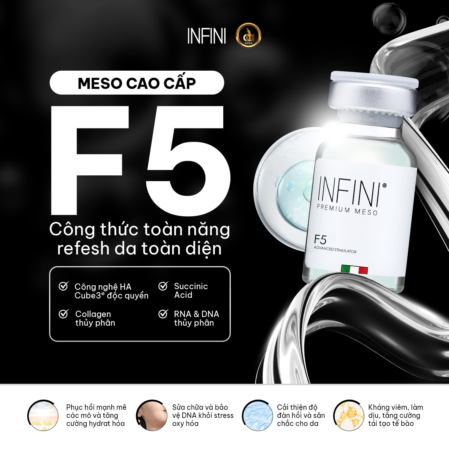 INFINI PREMIUM MESO F5: Giải Pháp Meso Trẻ Hóa Tế Bào Toàn Diện