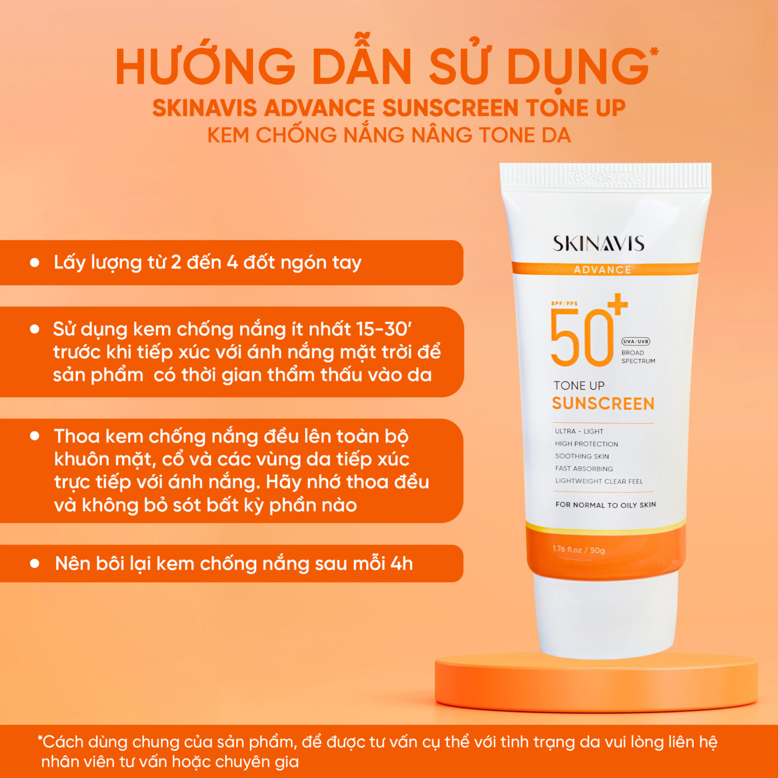 SKINAVIS ADVANCE SUNSCREEN TONE UP: Kem Chống Nắng Vật Lý Nâng Tông, Bảo Vệ Toàn Diện & Sáng Da