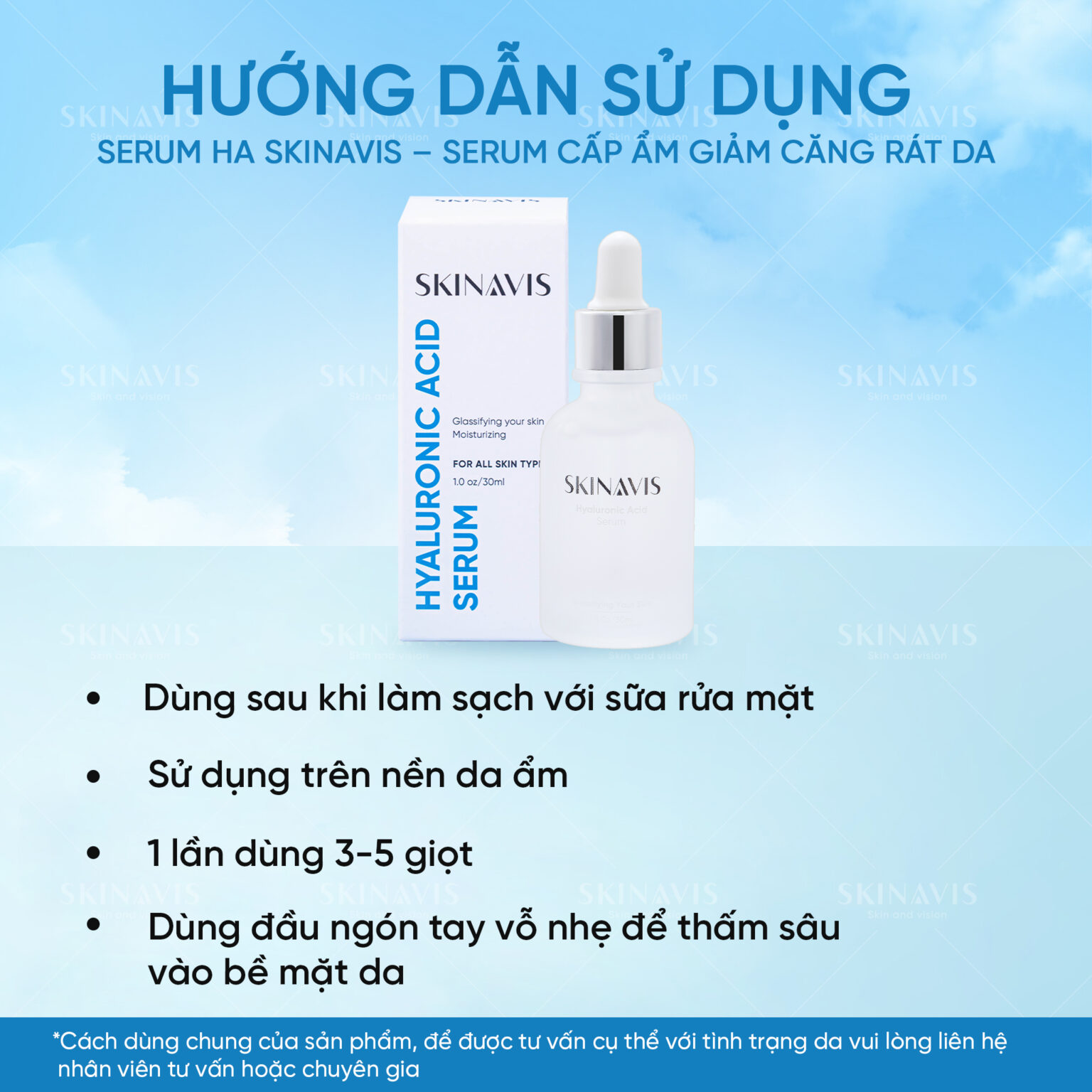 SKINAVIS HYALURONIC ACID SERUM: Cấp Ẩm Đa Tầng, Phục Hồi & Làm Dịu Làn Da Khô, Nhạy Cảm