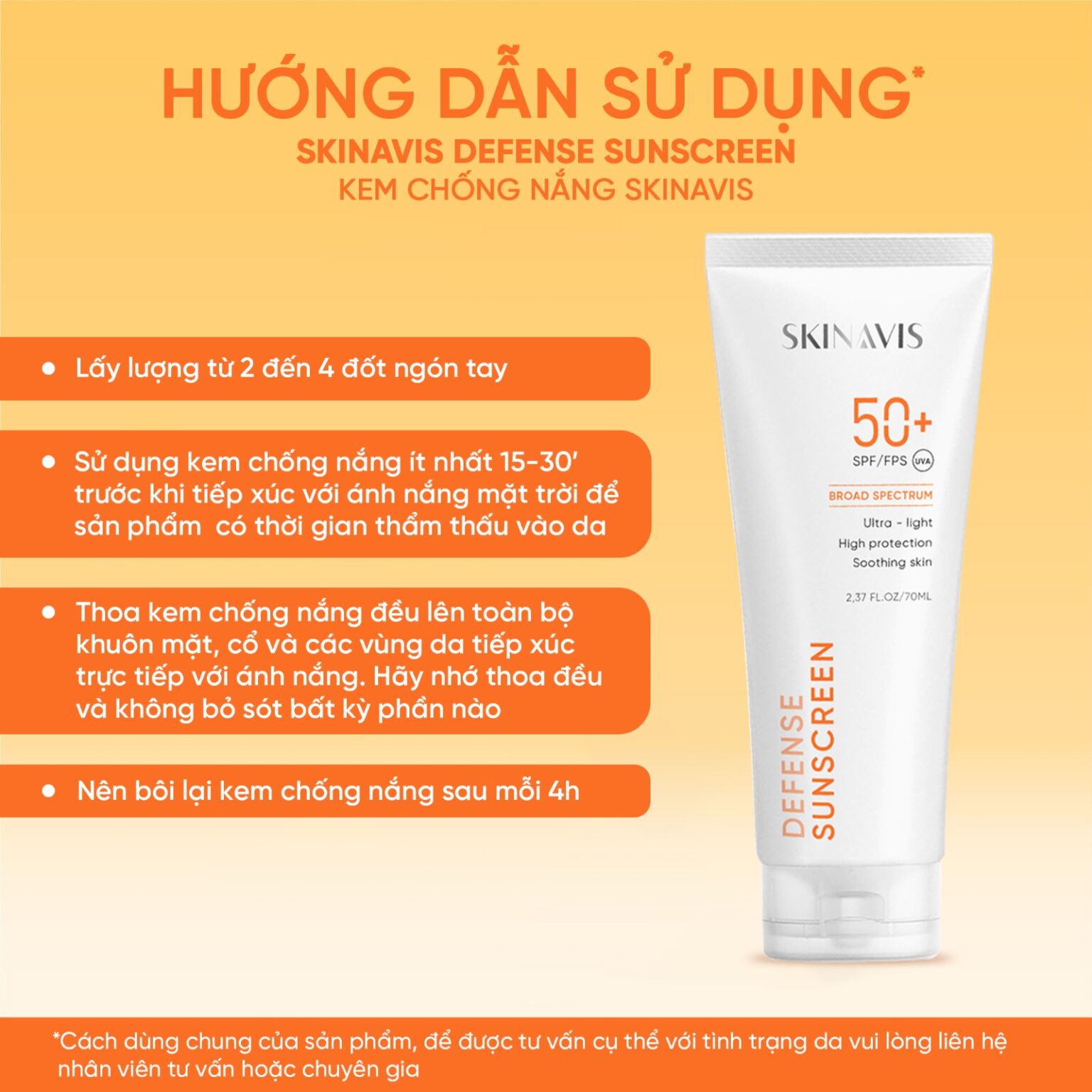 SKINAVIS SUNSCREEN DEFENSE: Kem Chống Nắng Phổ Rộng, Bảo Vệ Toàn Diện & Dưỡng Ẩm Khô Thoáng