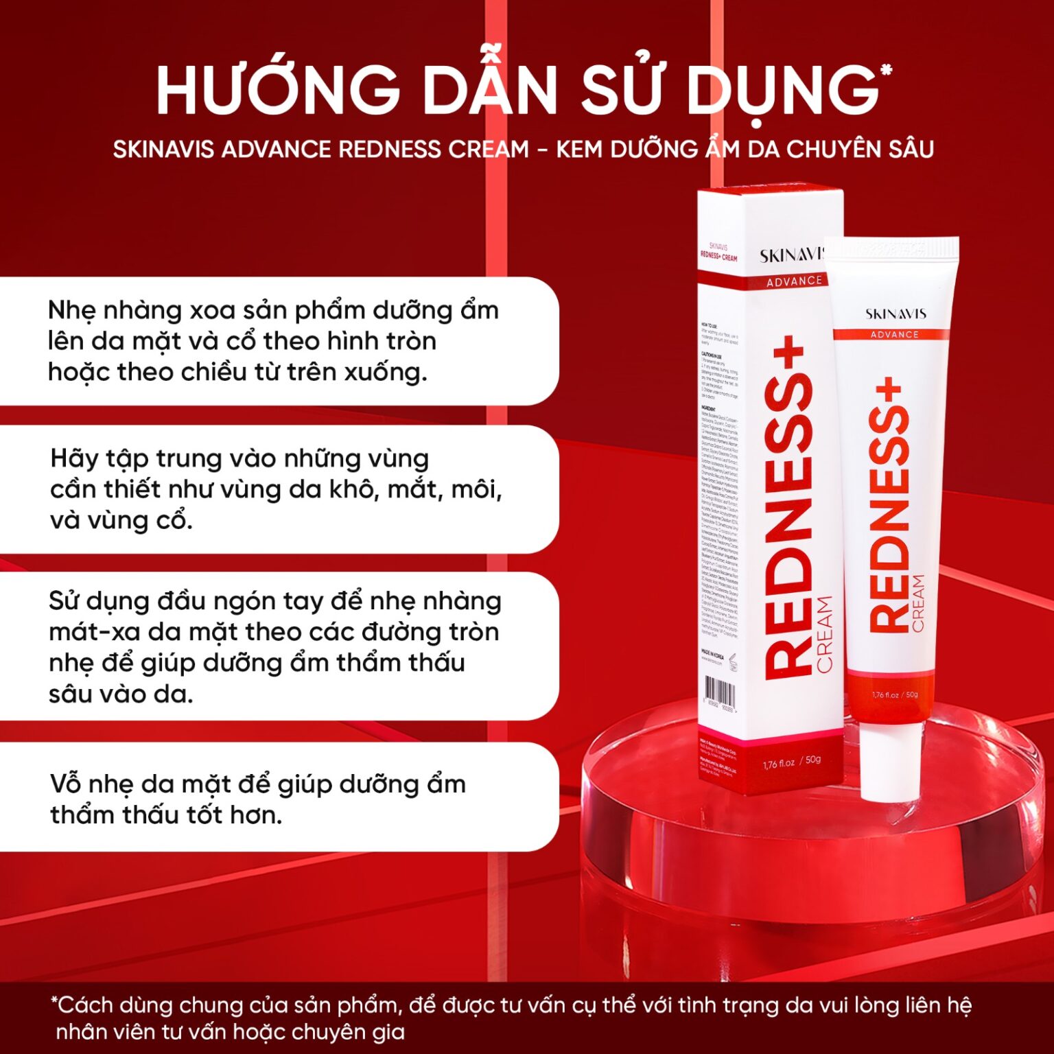 SKINAVIS ADVANCE REDNESS CREAM: Kem Dưỡng Ẩm Chuyên Sâu, Làm Dịu & Giảm Mẩn Đỏ Cho Da Nhạy Cảm