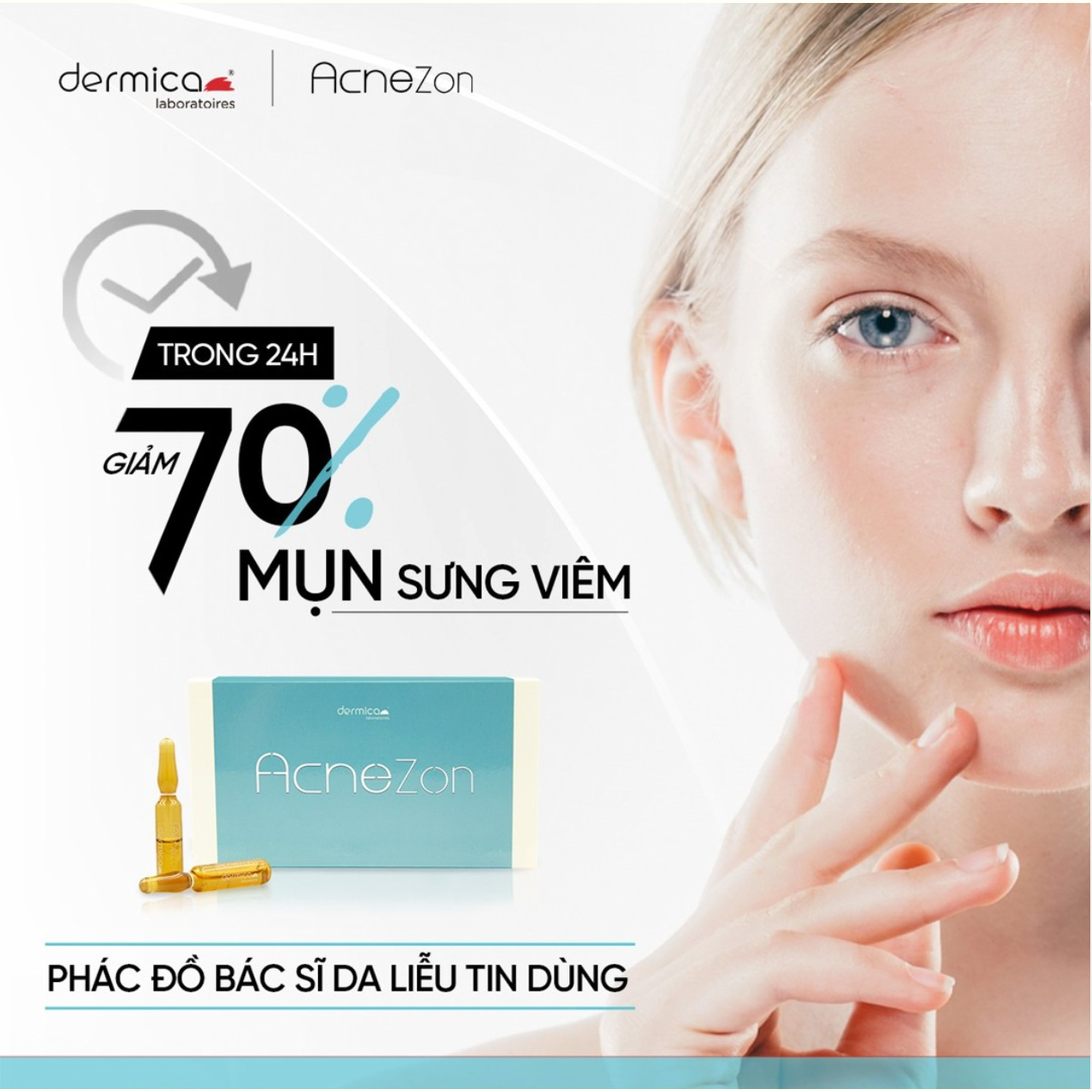 DERMICA ACNEZON: Giải Pháp Meso Tiêu Viêm, Ngăn Sẹo Mụn Cấp Tốc