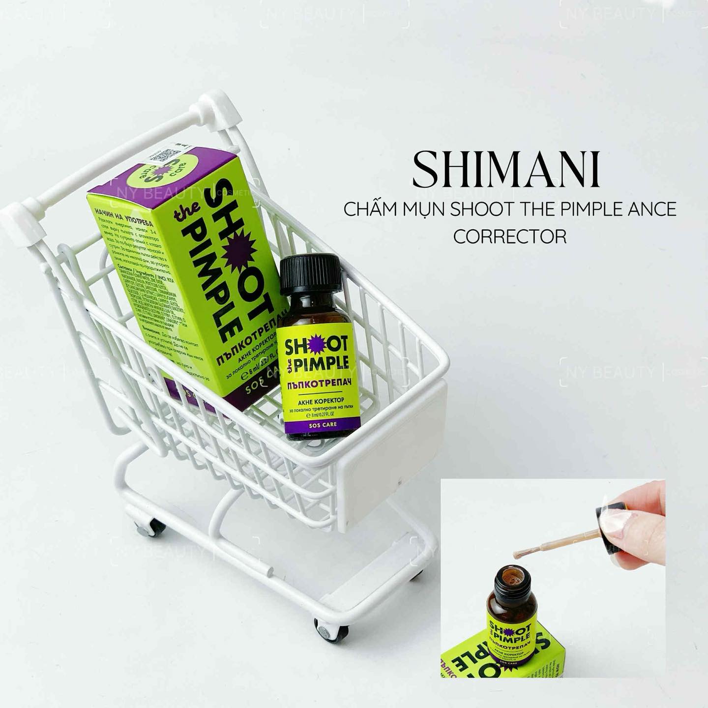 SHIMANI SHOOT THE PIMPLE: Kem Chấm Mụn Đột Phá - Giảm Sưng, Gom Cồi & Ngăn Ngừa Tái Phát Sau 1-3 Ngày