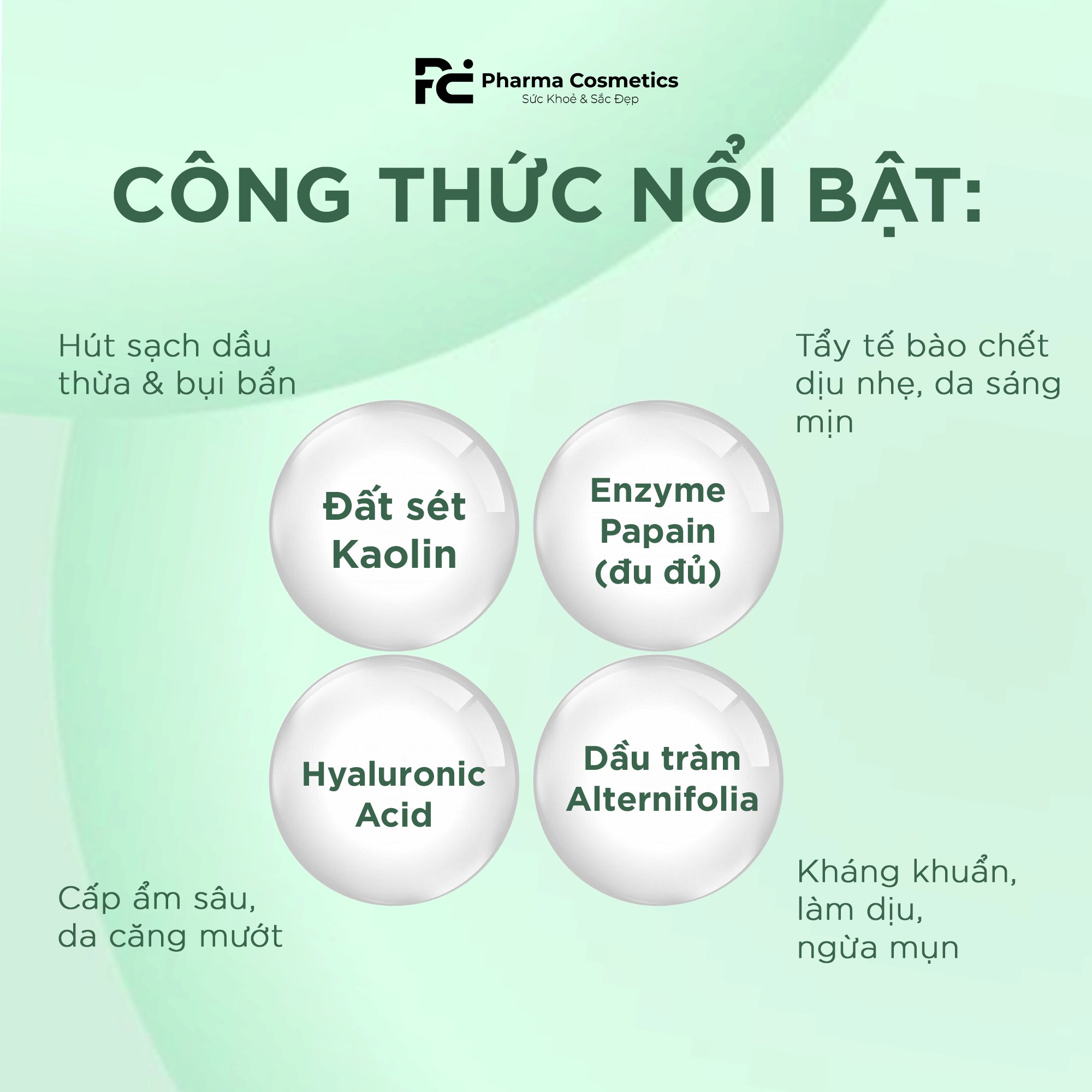 EFFECTHA PURIFYING CLAY MASK / MẶT NẠ ĐẤT SET THẢI ĐỘC DA