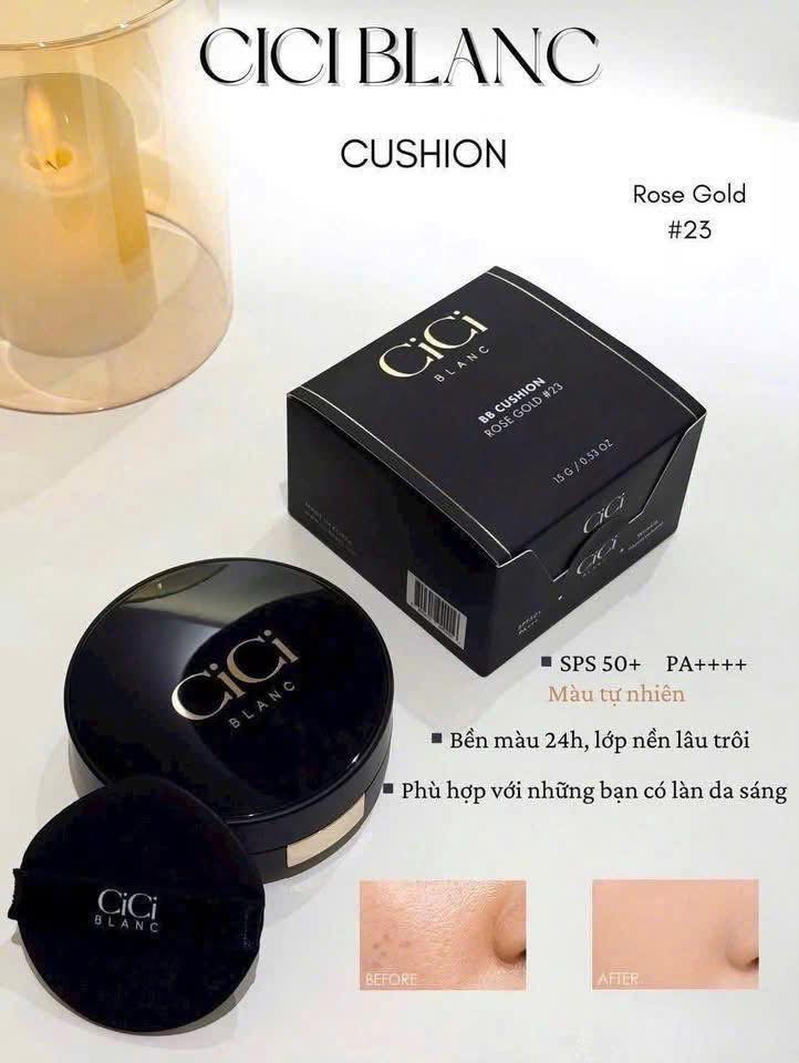 CICI BLANC CUSHION: Phấn Nước 3 Trong 1 - Trang Điểm, Dưỡng Da & Phục Hồi Chuyên Sâu